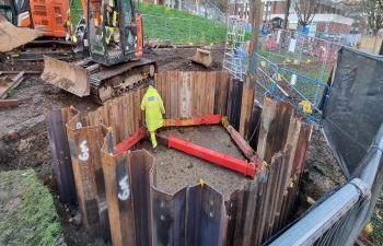 West Slope work being carried out near Essex House