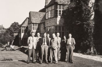 Indian Botanist, E.K. Janaki Ammal with colleagues at the Royal Horticultural Society, c. 1945.  © The John Innes Centre Archives.