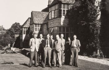 Indian Botanist, E.K. Janaki Ammal with colleagues at the Royal Horticultural Society, c. 1945.  © The John Innes Centre Archives.