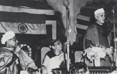 Jawaharlal Nehru, India’s Premier, inaugurating the 1949 Indian Science Congress. © Wikimedia Commons.