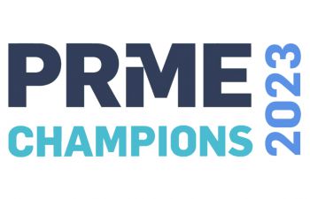 Text logo for PRME Champions 2023