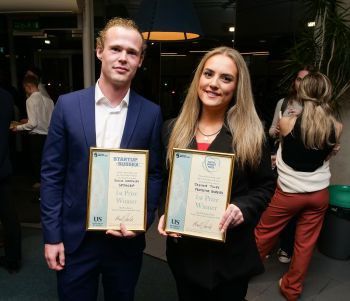 2022 Startup Sussex winners holding their framed certificates