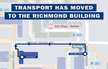 Image of campus map showing location of Richmond building
