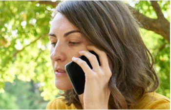 Woman talking on mobile phone