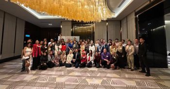 Group photo of alumni, partners and supporters in the reception held in Kuala Lumpur, Malaysia