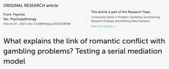 Article title: What explains the link of romantic conflict with gambling problems?