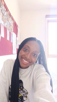 A photo of BA Philosophy and English final year student, Valerie Kporye