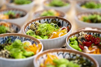 Poke bowls of crisp, fresh food