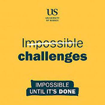 Logo showing the campaign words: 'Impossible challenges. Impossible until it's done'