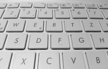 Close up image of computer keyboard keys