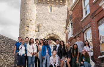 Summer School students on a visit to Lewes