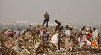 Waste Pickers sorting through waste in Ahmedabad