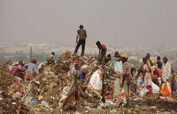 Waste Pickers sorting through waste in Ahmedabad