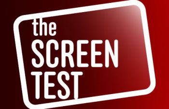 Graphic showing the logos of The Screen Test, Radio Times, University of Sussex and University of Brighton against a red background. White text also reads 'How does TV make you feel?' with lots of red words conveying emotions transparent behind