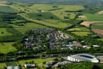 Aerial photo of campus
