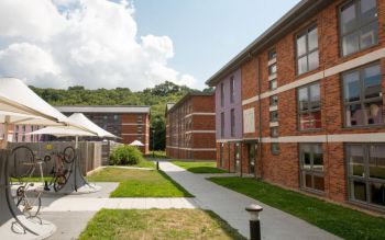 Area outside the Northfield halls of residence