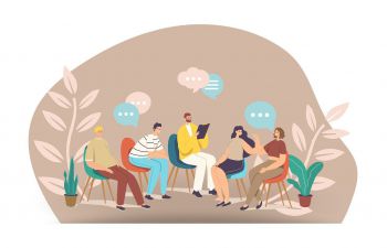 A group in circle in graphic