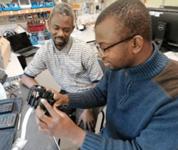 Trainees from Yobe State University and Yobe State Hospital Nigeria building an Open Flexure microscope.