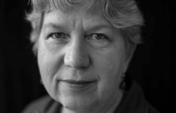 Prof Heike Rabe of BSMS in a black and white close up photo