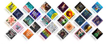 Screenshot of the Libby App showing the front cover of some of the titles available in the collection.