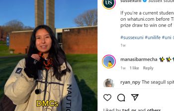 An Instagram post featuring current DMC, Hannah