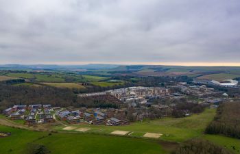 Image of the University of Sussex Campus from the Downs