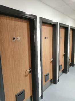 Image of new separate, all-gender toilet cubicles in Pevensey I
