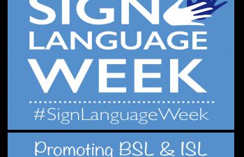 British Deaf Association Sign Language Week 2024 logo with text