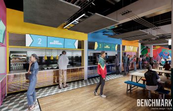 A closer look at the counters in the new-look Eat Central (artist's impression)