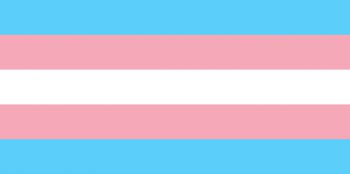 A rectangle with pale pink, pale blue and white horizontal stripes