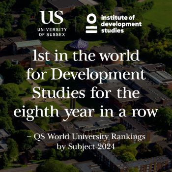 1st in the world for Development Studies for the eighth year in a row - QS World University Rankings by Subject 2024