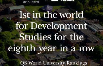 1st in the world for Development Studies for the eighth year in a row - QS World University Rankings by Subject 2024