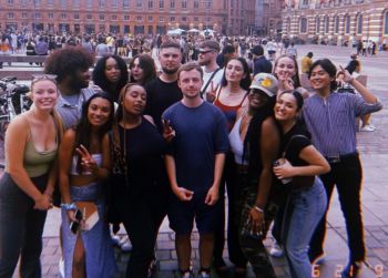 Tyanne on a daytrip with friends from the study abroad programme