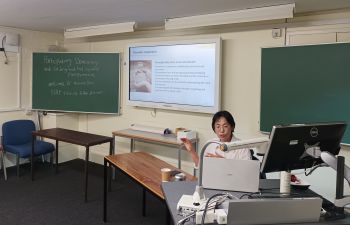 Dr Miseong Cho presenting on the Hansalim Life Movement