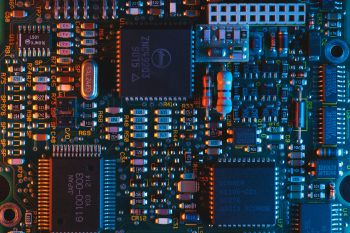 A dark image of electrical component