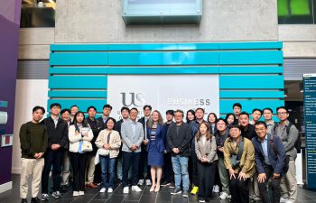 group of Korean delegates at Business School