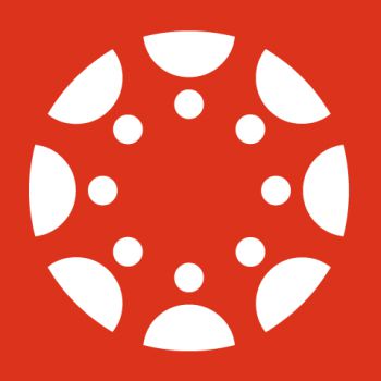 A red background with a white circular shape