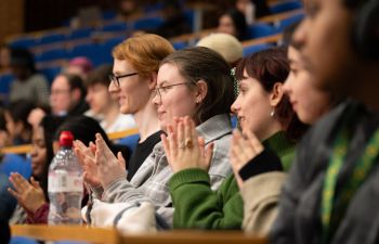 students in Chichester lecture theatre on the Sussex campus