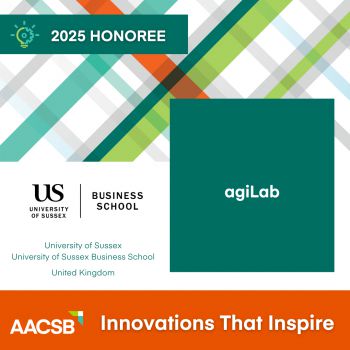 Graphic of AACSB Innovations that Inspire logo