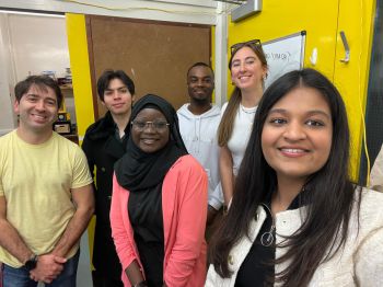 Lottie Brooks with her fellow student consultants from the Precious Bottles pilot project