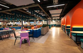 Dining tables and chairs in Eat Central