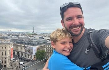 Kevin pictured with his son Jesse