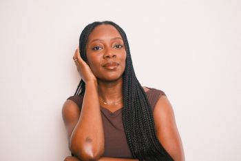 Young black women with long braided hair