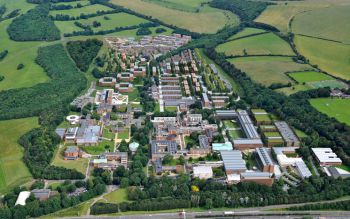 Aerial view of campus