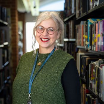 Jane Harvell smiling at the camera