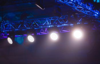 Theatre lights in blue