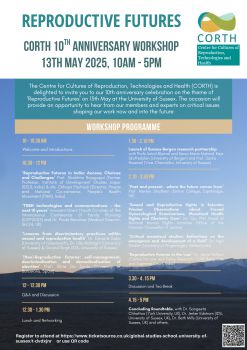 Poster with the workshop's Programme, including speakers and timings