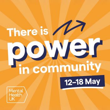 a graphic displaying the slogan for this years MHAW along with the MHUK logo
