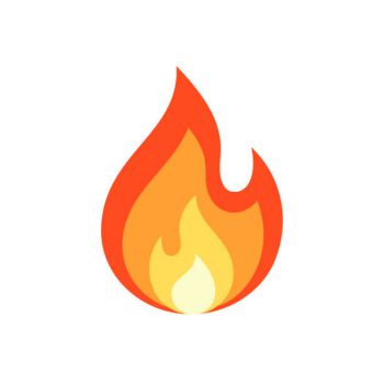A clipart image of flames.