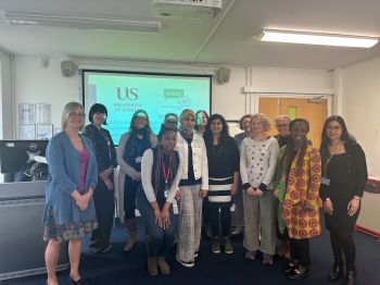 Participants in our reciprocal mentoring programme and our external trainer, pictured during reciprocal mentoring training as part of the British Council funded initiative.